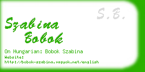 szabina bobok business card